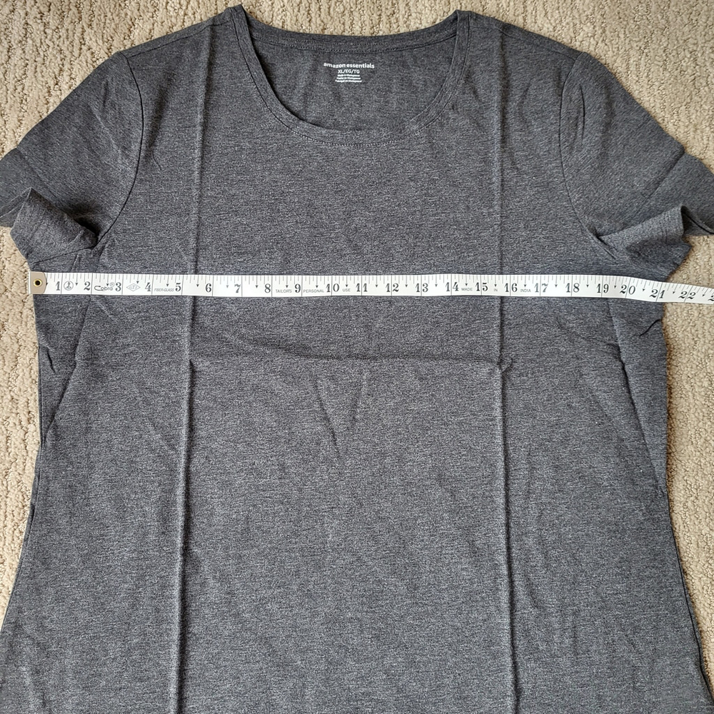 Women’s Regular-Fit Short Sleeve T-Shirts 2-Pack–Dark Gray Heather–Size XL-NWOT - Picture 5 of 7